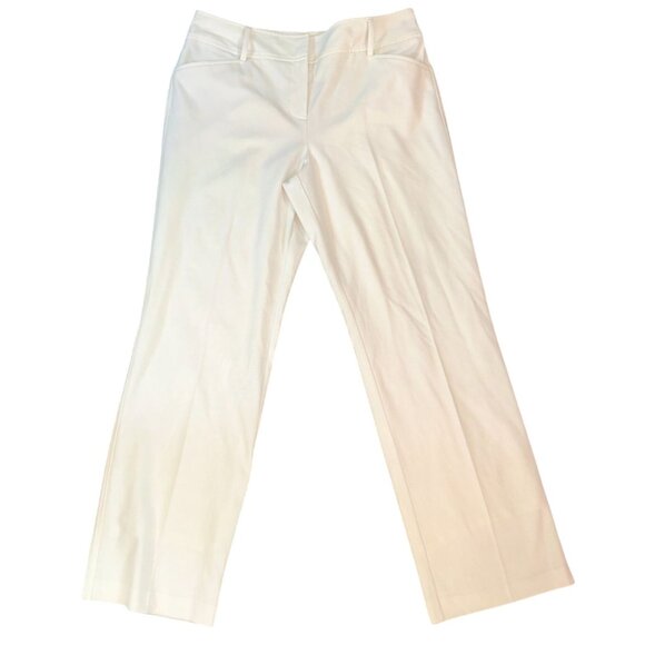 Ann Taylor LOFT Straight Leg Dress Pants in White Size 10 - Picture 2 of 5